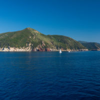 Aussicht von Deck der Fähre nach Elba