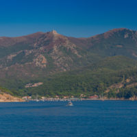 Aussicht von Deck der Fähre nach Elba